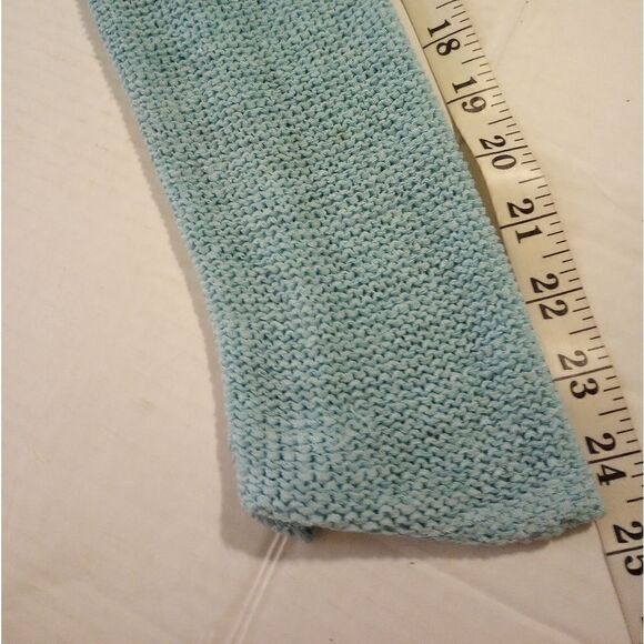 Open acrylic knit cardigan with pearlized  accent buttons - Picture 7 of 9